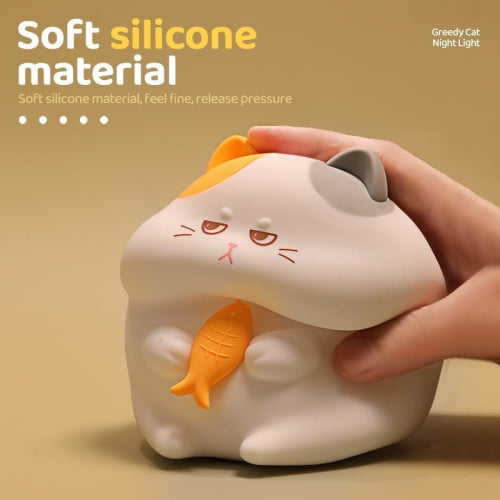 Cute Silicone Cat Night Light – Rechargeable & Dimmable