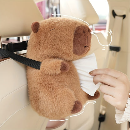 Capybara Plush Car Tissue Holder