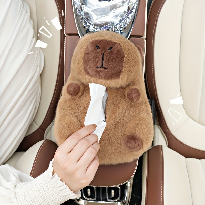 Capybara Plush Car Tissue Holder