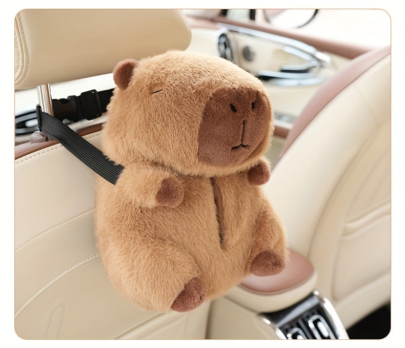 Capybara Plush Car Tissue Holder