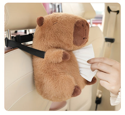 Capybara Plush Car Tissue Holder