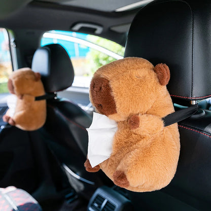 Capybara Plush Car Tissue Holder