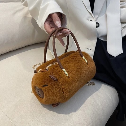 Capybara Kawaii Crossbody Plush Bag