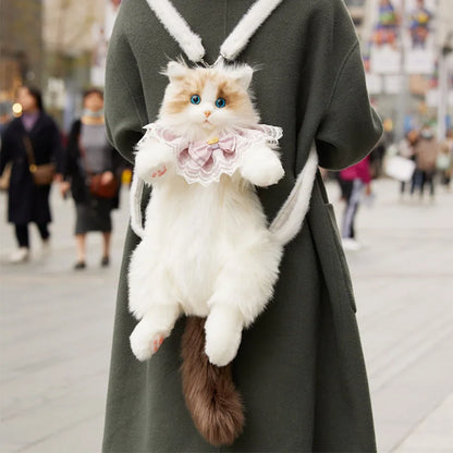 Cute Plush Cat Backpack