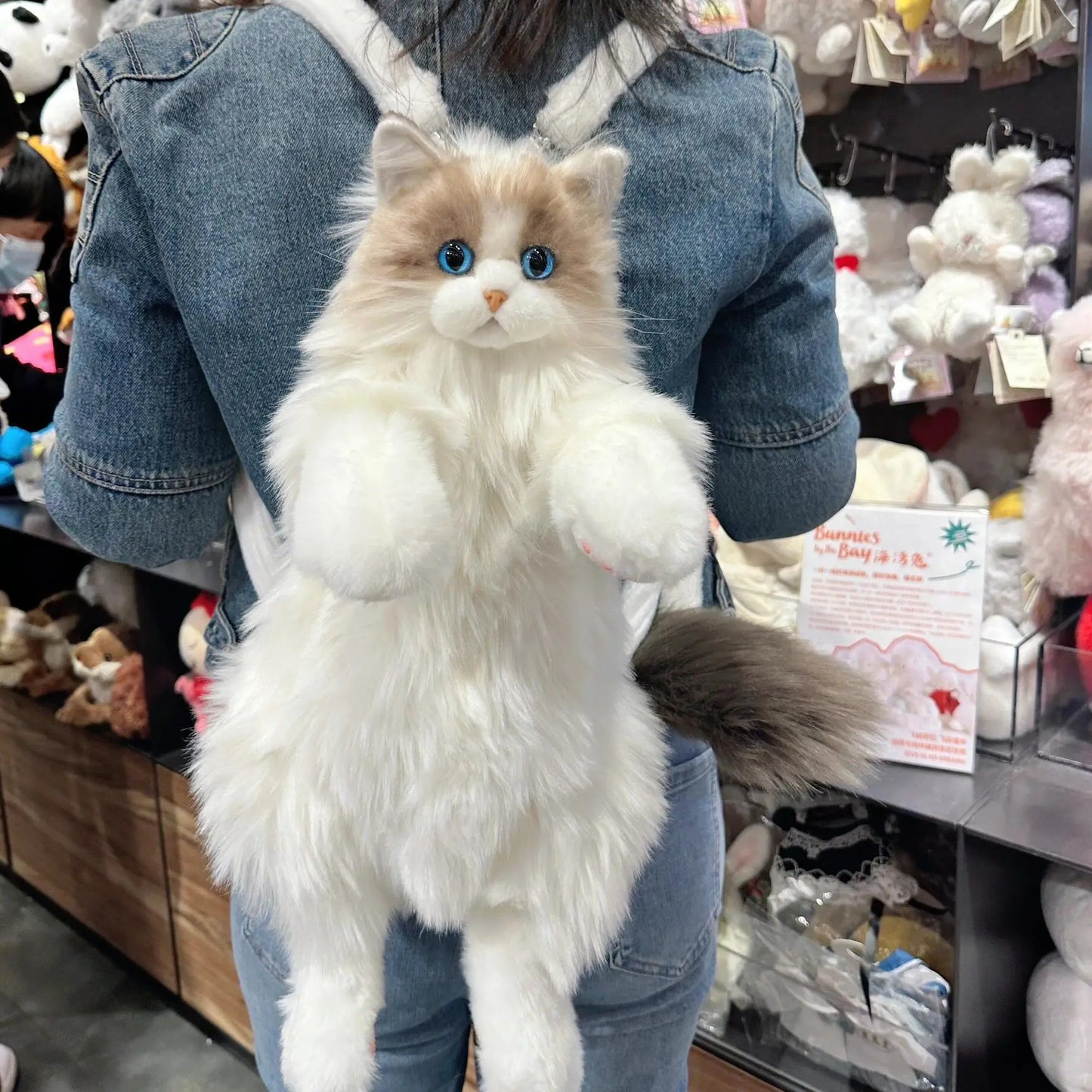 Cute Plush Cat Backpack