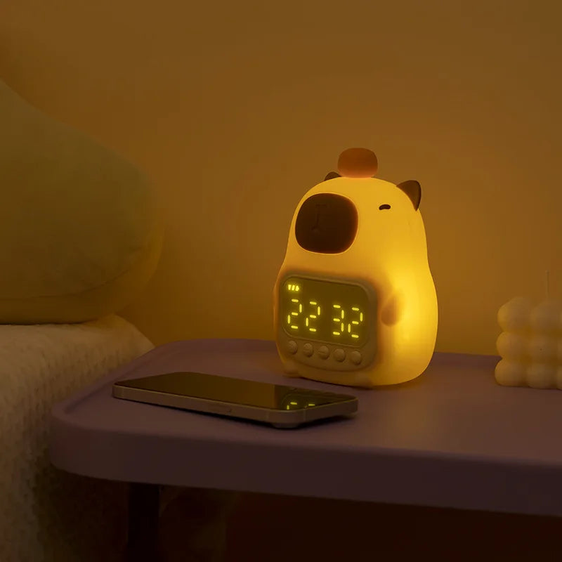 Capybara Alarm Clock Night Light