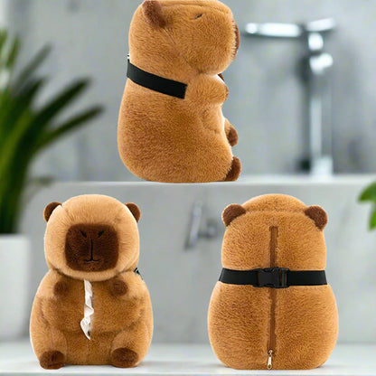 Capybara Plush Car Tissue Holder