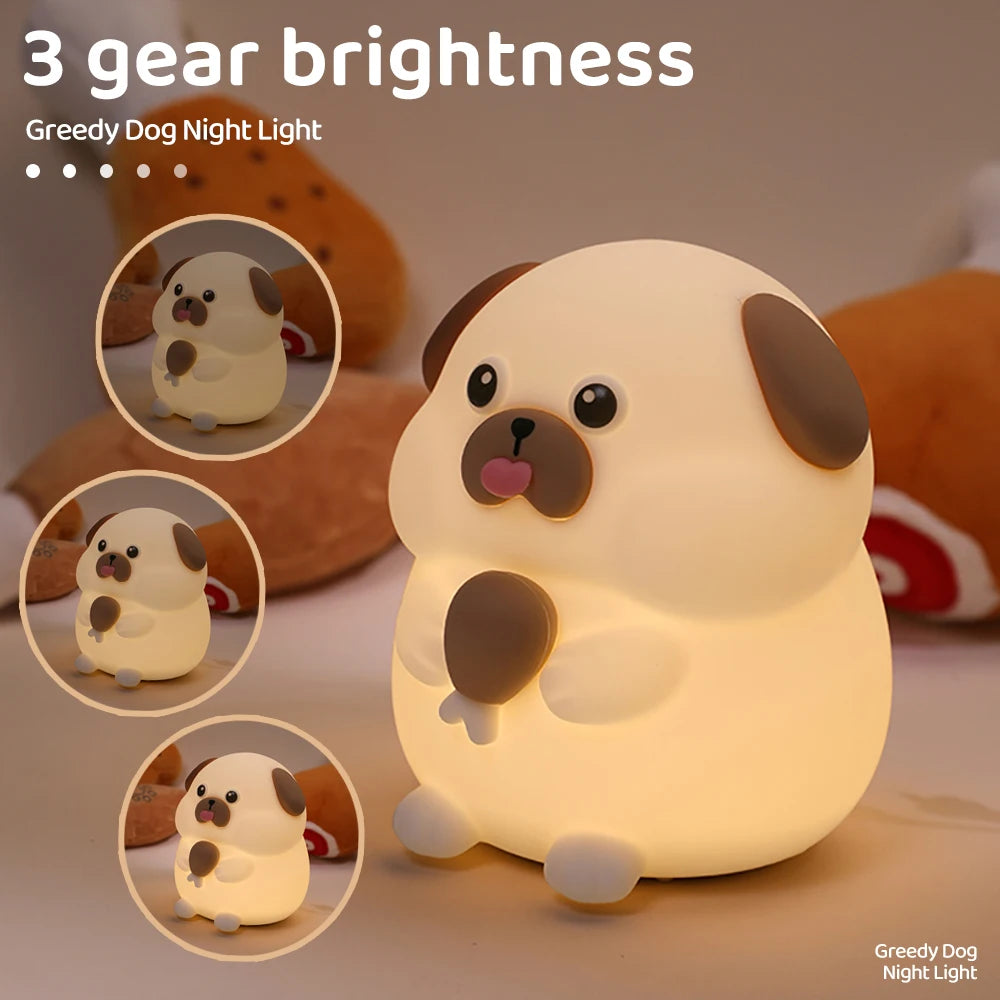 Silicone Dog Night Light