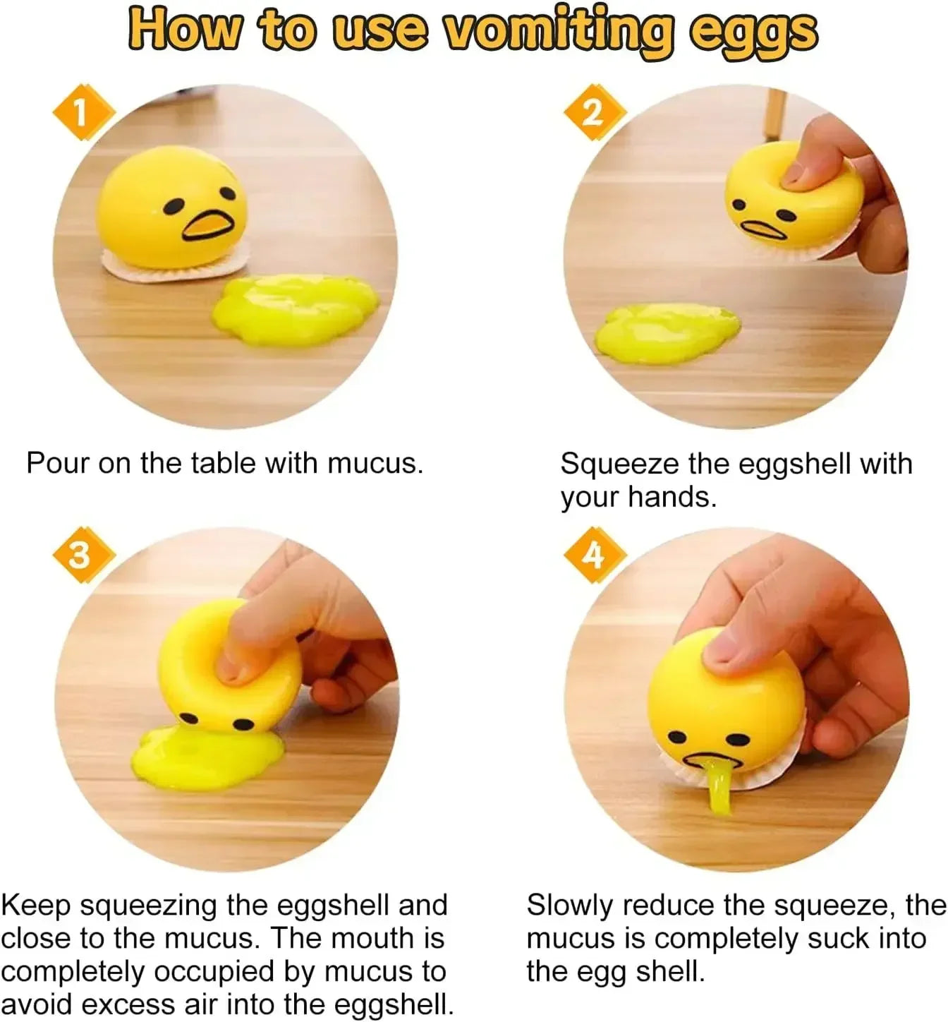 Squishy Egg Yolk Stress Ball – Funny Antistress Toy