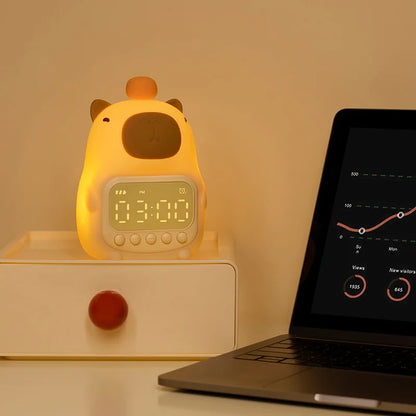 Capybara Alarm Clock Night Light