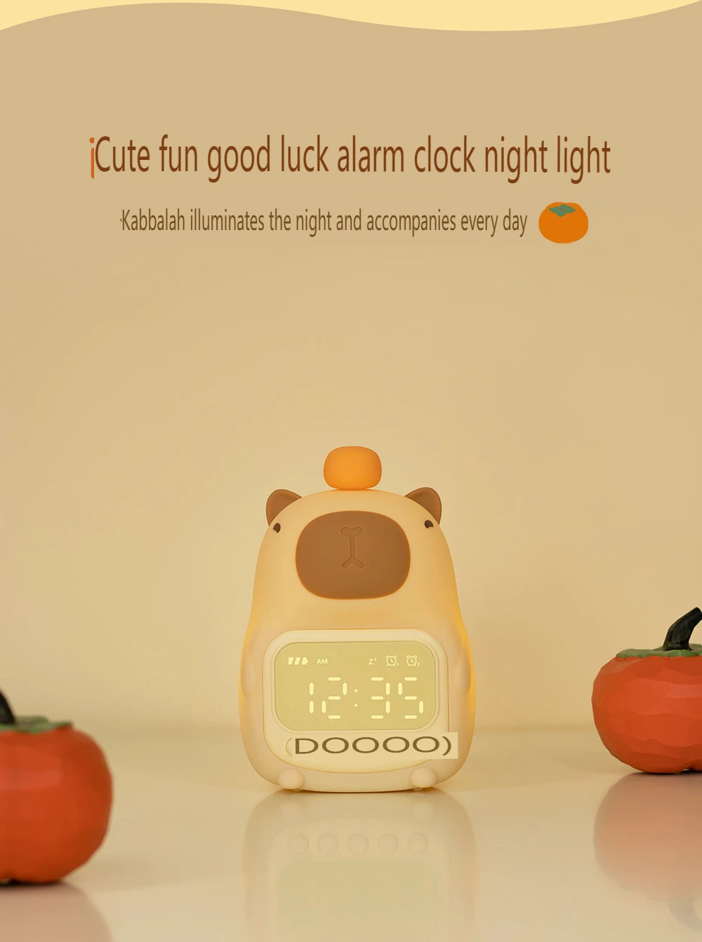 Capybara Alarm Clock Night Light