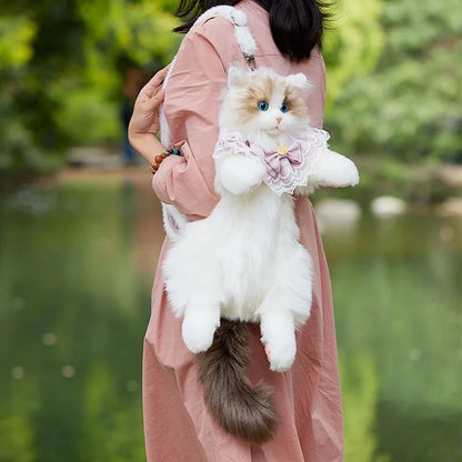 Cute Plush Cat Backpack