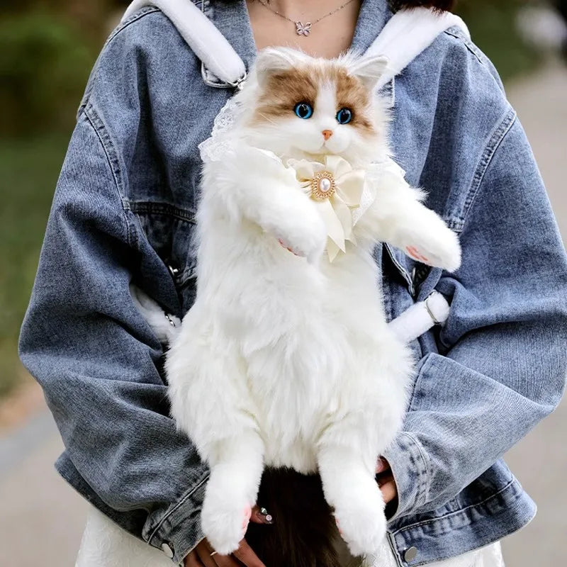 Cute Plush Cat Backpack