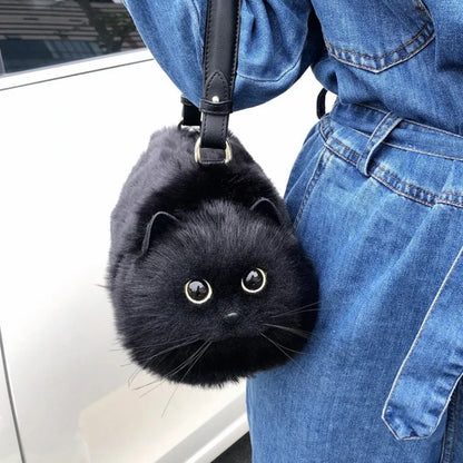 Plush Cat Shoulder Bag – Cute & Versatile